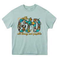 Arona With God All Things Are Possible With Cross Heavy Core Tee - BundleAndBundleShop