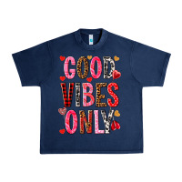 Navy Good vibes only Valentine's Day Urban Heavy Tee - HowdyJamesFarm
