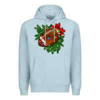 Blue Mist american football christmas with lights and ribbon Premium Hoodie - FaDigitalArtStudio