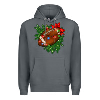 Rock american football christmas with lights and ribbon Premium Hoodie - FaDigitalArtStudio