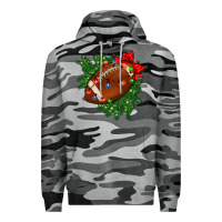 Slate Camo american football christmas with lights and ribbon Premium Hoodie - FaDigitalArtStudio