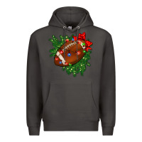 Smoke american football christmas with lights and ribbon Premium Hoodie - FaDigitalArtStudio