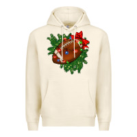 Tofu american football christmas with lights and ribbon Premium Hoodie - FaDigitalArtStudio