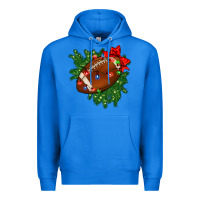 True Royal american football christmas with lights and ribbon Premium Hoodie - FaDigitalArtStudio