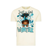 Vintage Arctic just a girl who loves winter afro messy bun Vintage Tee - texasbilliewilder