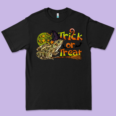 Trick Or Treat With Frog Premium Tee Designed By Lillyallendesigns