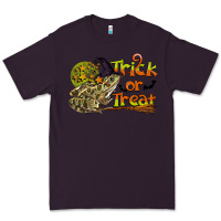 Plum Trick Or Treat With Frog Premium Tee - LillyAllenDesigns