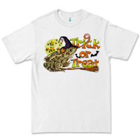 White Trick Or Treat With Frog Premium Tee - LillyAllenDesigns