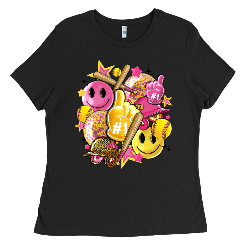 Retro Softball Ladies Tee by Artiststas | Teevron