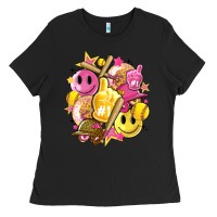 Black retro softball Ladies Tee - Artiststas
