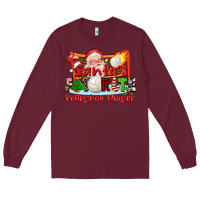 Burgundy santas favorite volleyball player Long Sleeve Tee - CowGirlArtShop