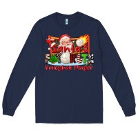 Navy santas favorite volleyball player Long Sleeve Tee - CowGirlArtShop
