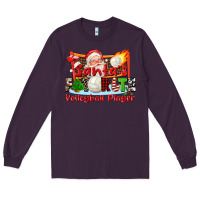 Plum santas favorite volleyball player Long Sleeve Tee - CowGirlArtShop