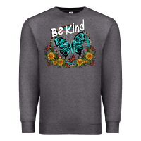 Charcoal Heather be kind Premium Sweatshirt - SublimationCraftShop