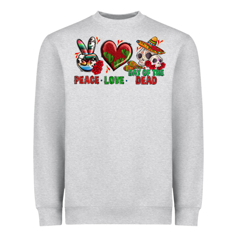 Peace Love Day Of The Dead Heavyweight Sweatshirt by BundleAndBundleShop | Teevron