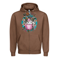 Chestnut Happy Easter Zipper Hoodie - CowhideDigitalArt