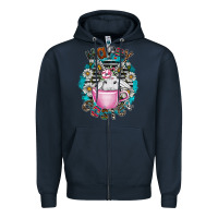 Navy Happy Easter Zipper Hoodie - CowhideDigitalArt