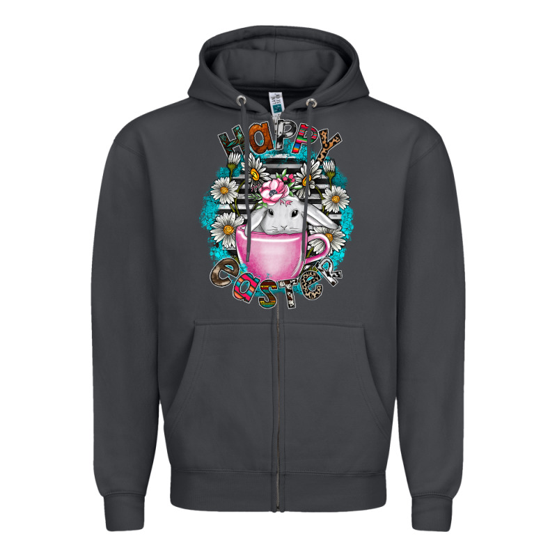 Happy Easter Zipper Hoodie by CowhideDigitalArt | Teevron