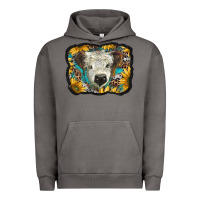 Pigment Tornado white scottish calf with sunflowers western  background Urban Hoodie - BarkalooDesign