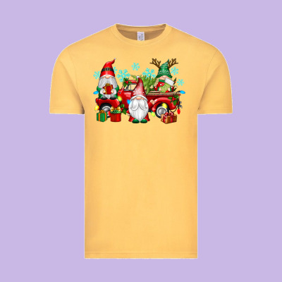 Christmas Gnome Truck Vintage Tee Designed By Texasbilliewilder