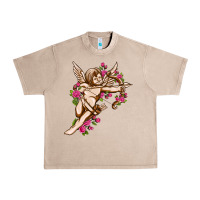 French Oak Cupid with rose Valentine's Day Urban Heavy Tee - HowdyJamesFarm