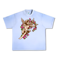 Grape Ice Cupid with rose Valentine's Day Urban Heavy Tee - HowdyJamesFarm