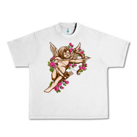 Lunar Rock Cupid with rose Valentine's Day Urban Heavy Tee - HowdyJamesFarm