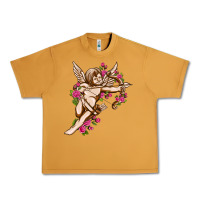 Peanut Butter Cupid with rose Valentine's Day Urban Heavy Tee - HowdyJamesFarm