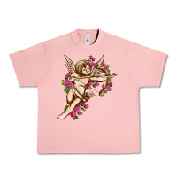 Salmon Cupid with rose Valentine's Day Urban Heavy Tee - HowdyJamesFarm
