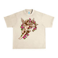 Sandshell Cupid with rose Valentine's Day Urban Heavy Tee - HowdyJamesFarm