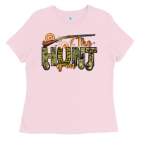 Bubblegum Pink the hunt is on Ladies Tee - Artiststas