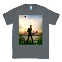 Charcoal Heather green arrow Classic Tee - lanVoArt