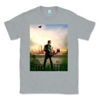 Heather Grey green arrow Classic Tee - lanVoArt
