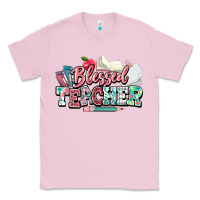 Bubblegum Pink blessed teacher school Classic Tee - NancyCooperArtShop