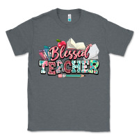 Charcoal Heather blessed teacher school Classic Tee - NancyCooperArtShop