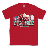 Red blessed teacher school Classic Tee - NancyCooperArtShop