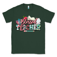 Sports Green blessed teacher school Classic Tee - NancyCooperArtShop
