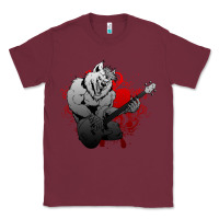 Burgundy Guitar Player Gift Guitarist Guitar Classic Tee - lanVoArt