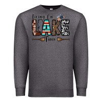 Charcoal Heather living on lake time Premium Sweatshirt - CowhideDigitalArt