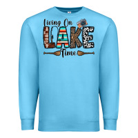 Ocean Blue living on lake time Premium Sweatshirt - CowhideDigitalArt