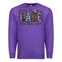 Purple living on lake time Premium Sweatshirt - CowhideDigitalArt
