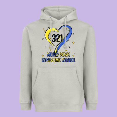 World Down Syndrome Symbol Heavyweight Hoodie Designed By Artiststas