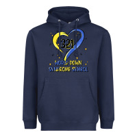 Navy world down syndrome symbol Heavyweight Hoodie - Artiststas