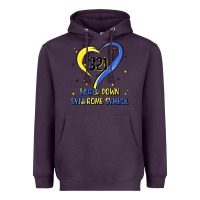 Plum world down syndrome symbol Heavyweight Hoodie - Artiststas