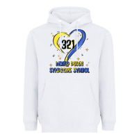 White world down syndrome symbol Heavyweight Hoodie - Artiststas