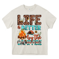 Cream life is better by the campfire Heavy Core Tee - JahusDesignShop