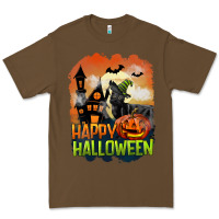 Cacao Happy Halloween With Black Cat Premium Tee - LillyAllenDesigns