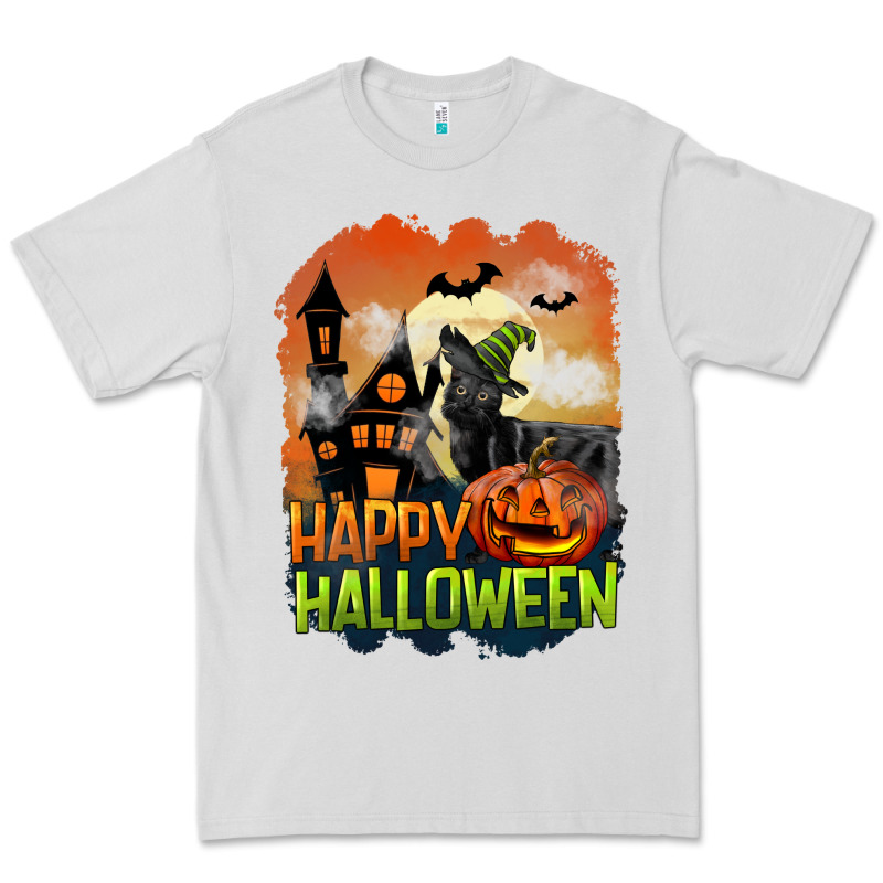 Happy Halloween With Black Cat Premium Tee by LillyAllenDesigns | Teevron