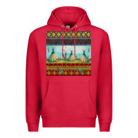 Cardinal teepe tent dreamcatcher totem pole seamless patter Premium Hoodie - FaDigitalArtStudio