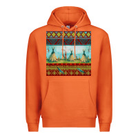 Carrot teepe tent dreamcatcher totem pole seamless patter Premium Hoodie - FaDigitalArtStudio